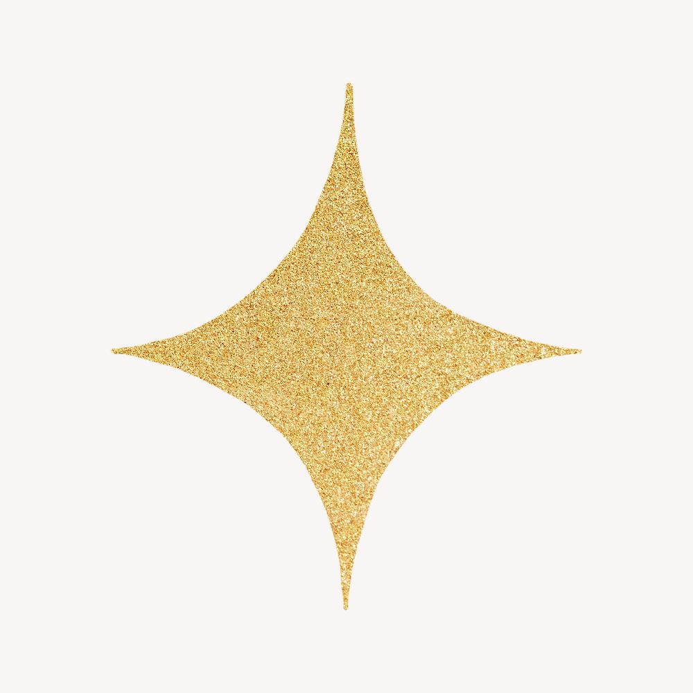 Aesthetic gold glittery sparkle element
