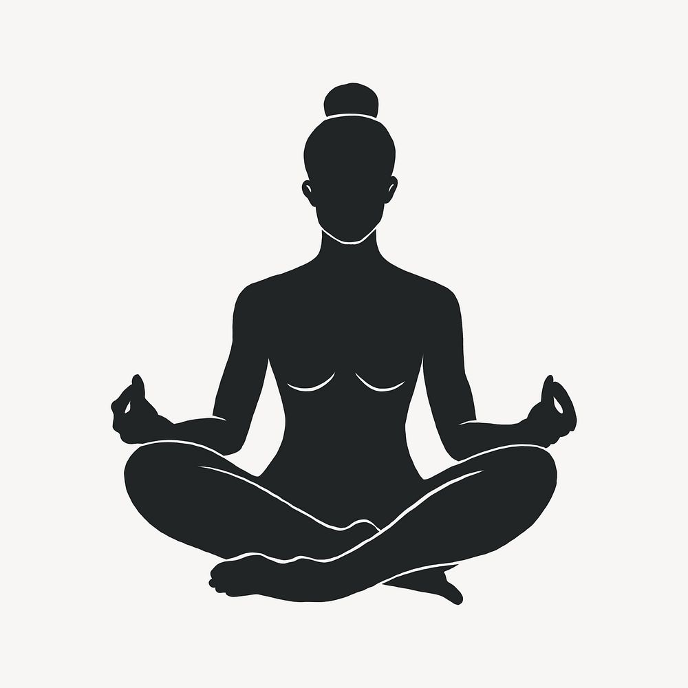 Man meditation silhouette 