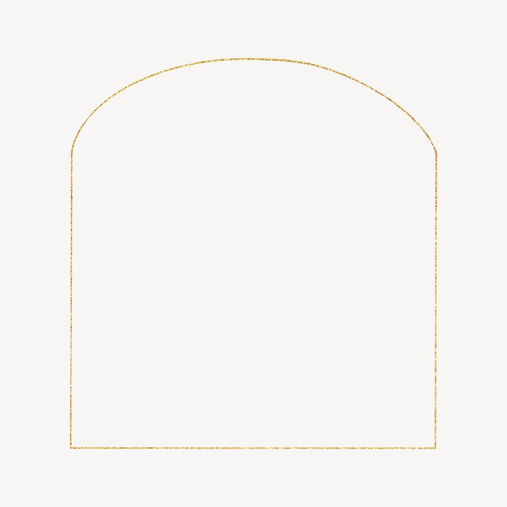 Simple glittery gold arch frame