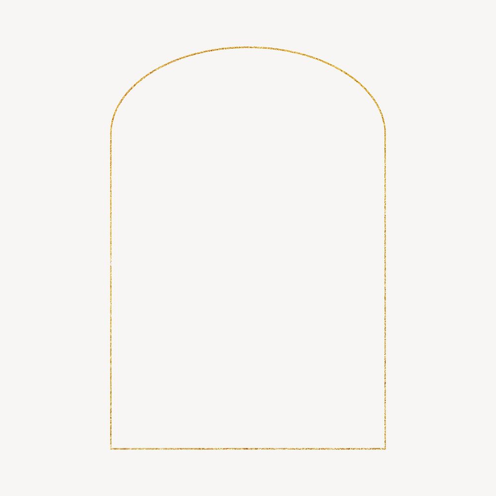 Simple glittery gold arch frame