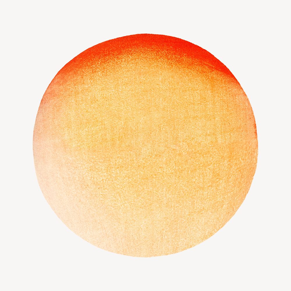 Watercolor gradient sun collage element psd. Remixed by rawpixel.