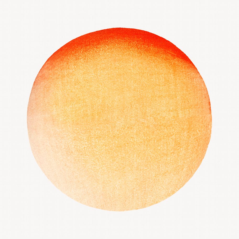 Watercolor gradient sun collage element. Remixed by rawpixel.