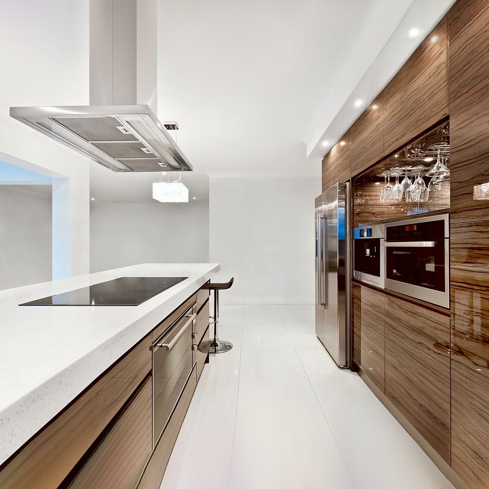 Modern kitchen interior. Remixed by rawpixel. 