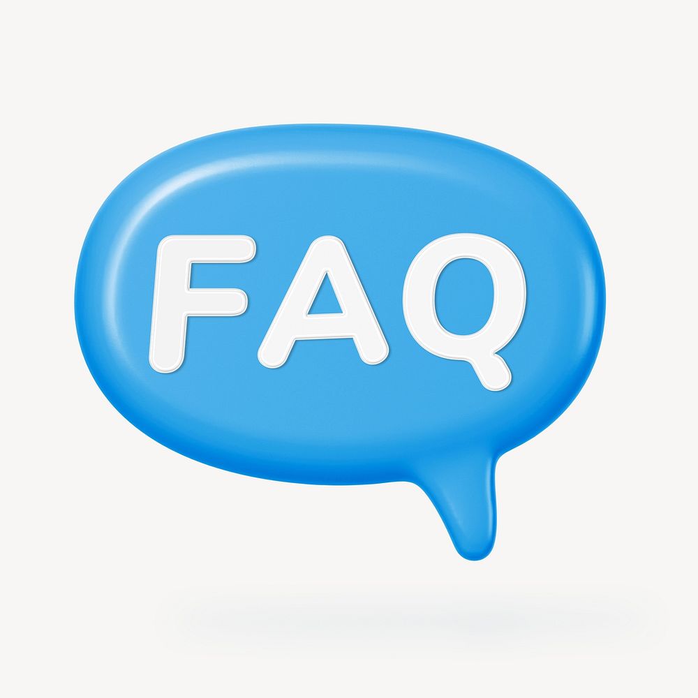 3D FAQ customer service, element illustration