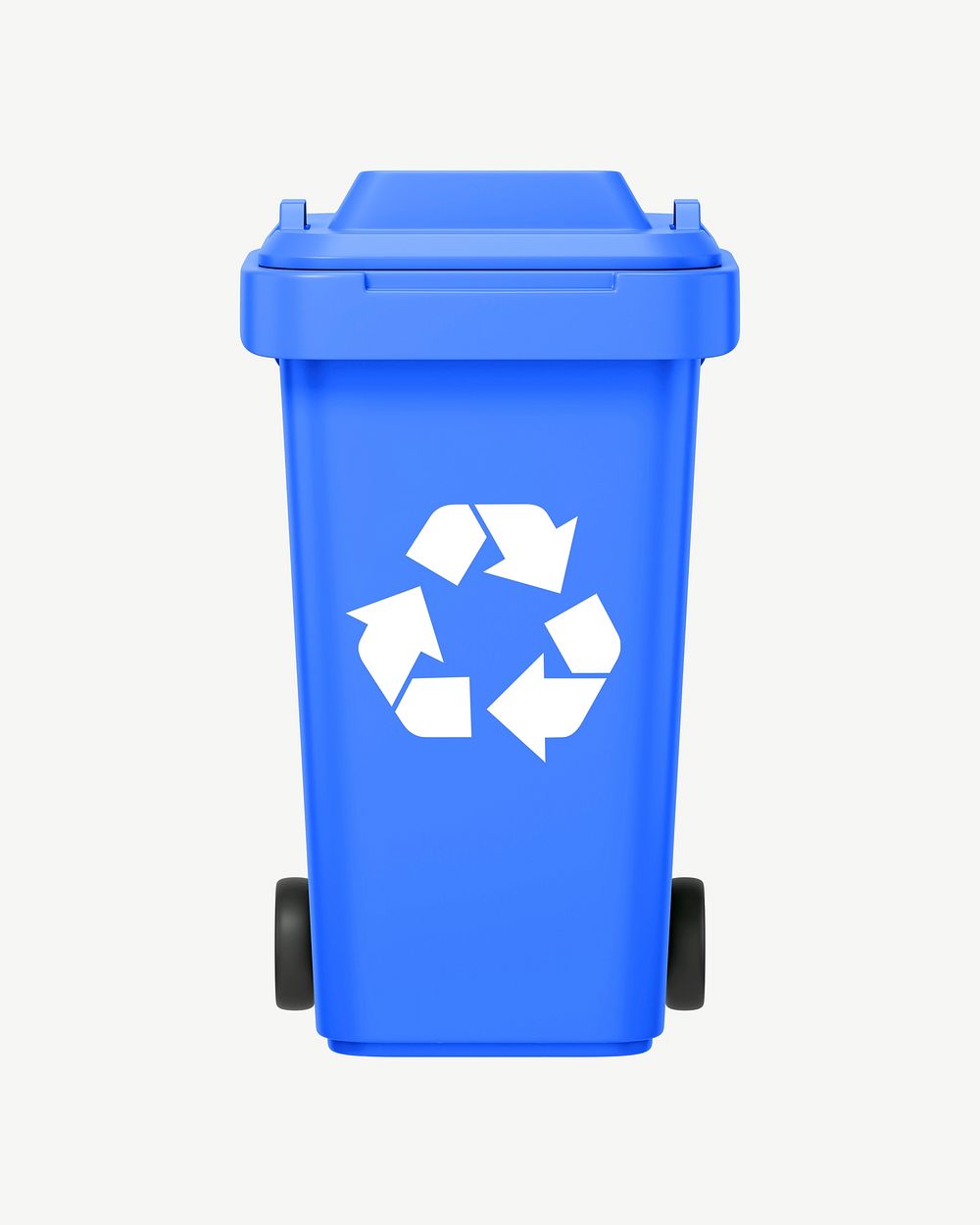 3D recycling bin, collage element psd