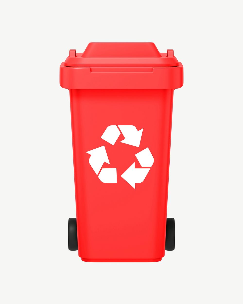 3D recycling bin, collage element psd