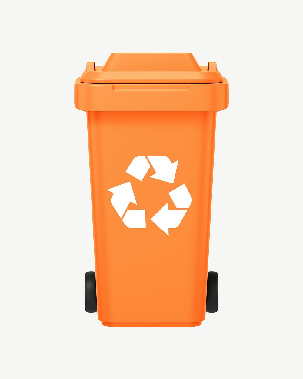 3D recycling bin, collage element psd