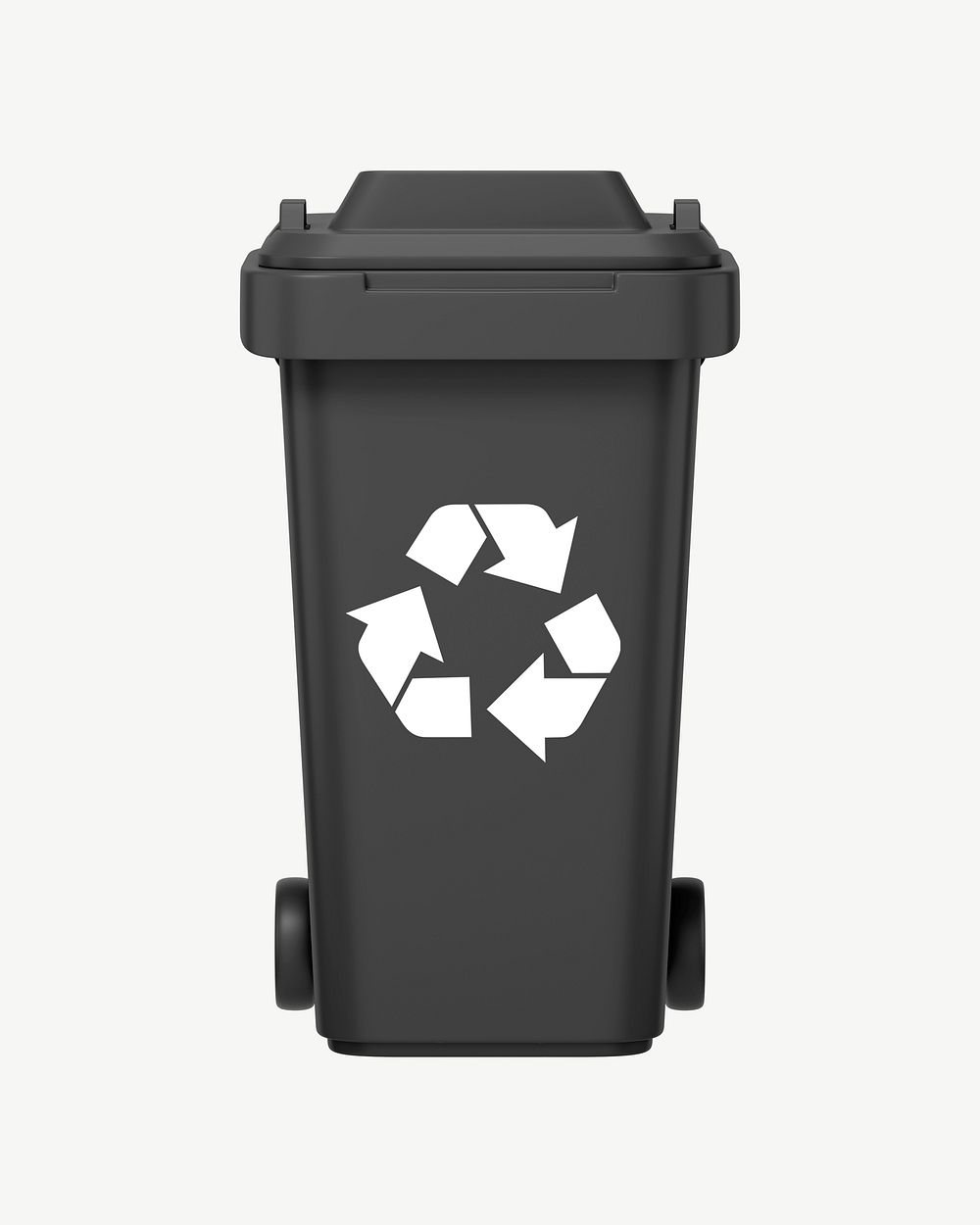 3D recycling bin, collage element psd