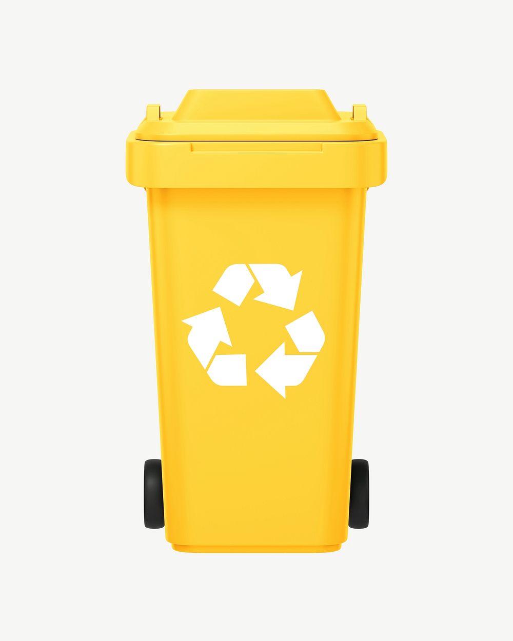 3D recycling bin, collage element psd