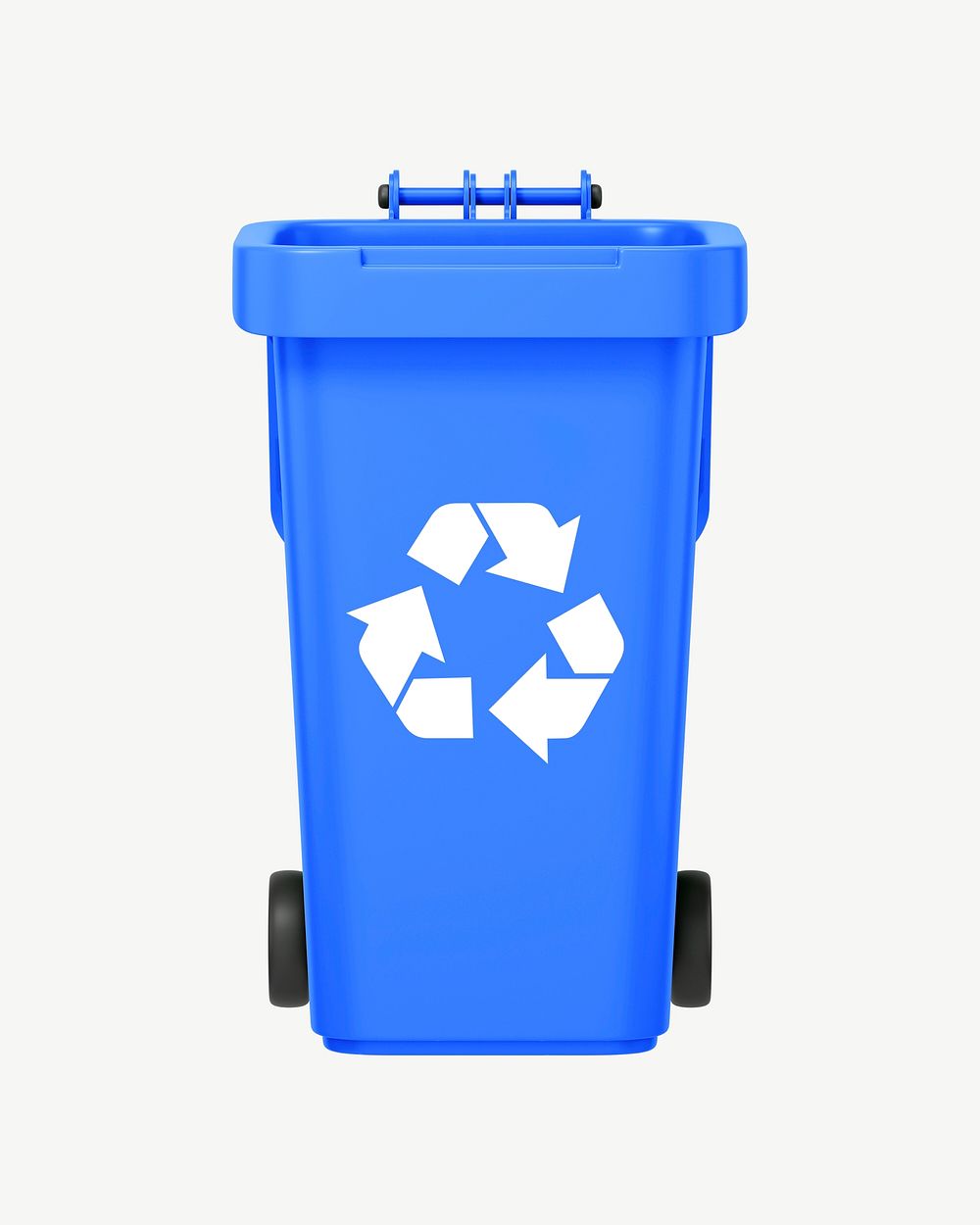 3D recycling bin, collage element psd