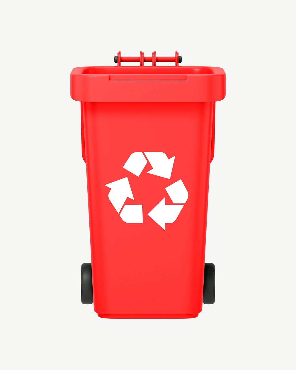 3D recycling bin, collage element psd