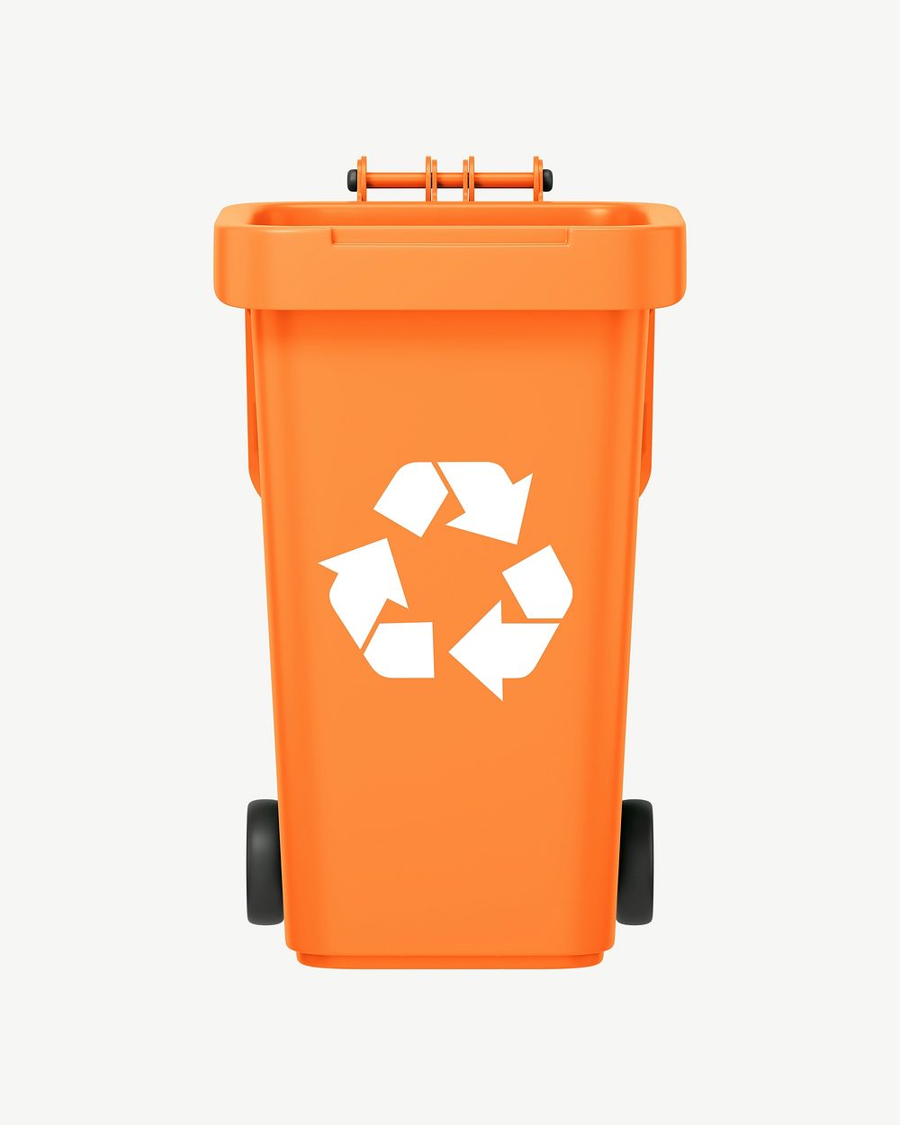 3D recycling bin, collage element psd