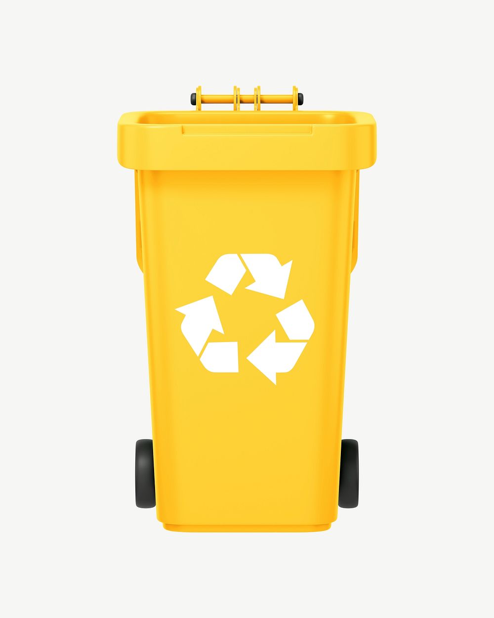 3D recycling bin, collage element psd