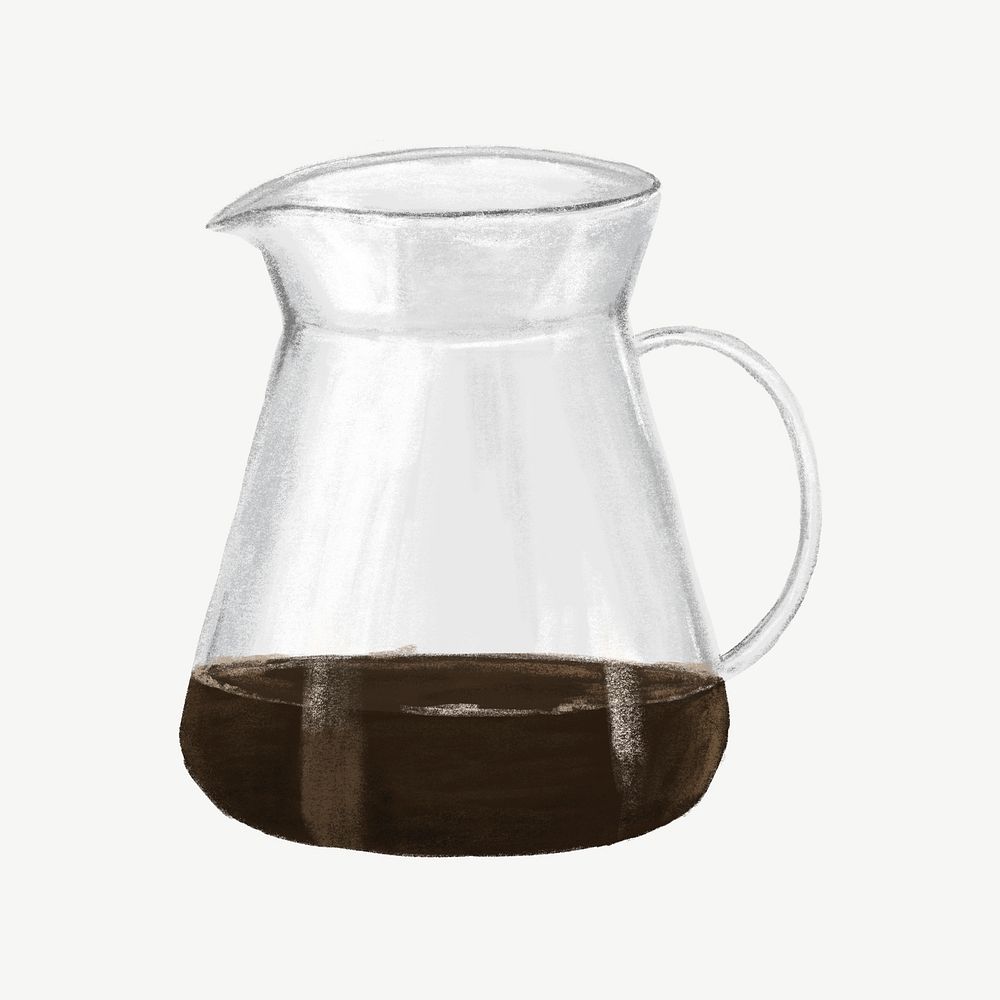 Drip coffee, aesthetic design element psd