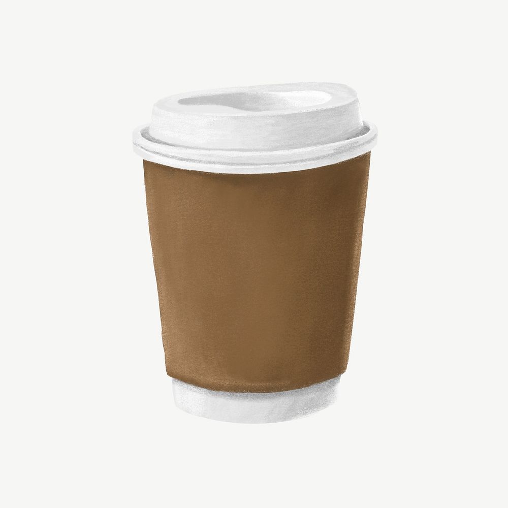 Coffee cup, aesthetic design element psd