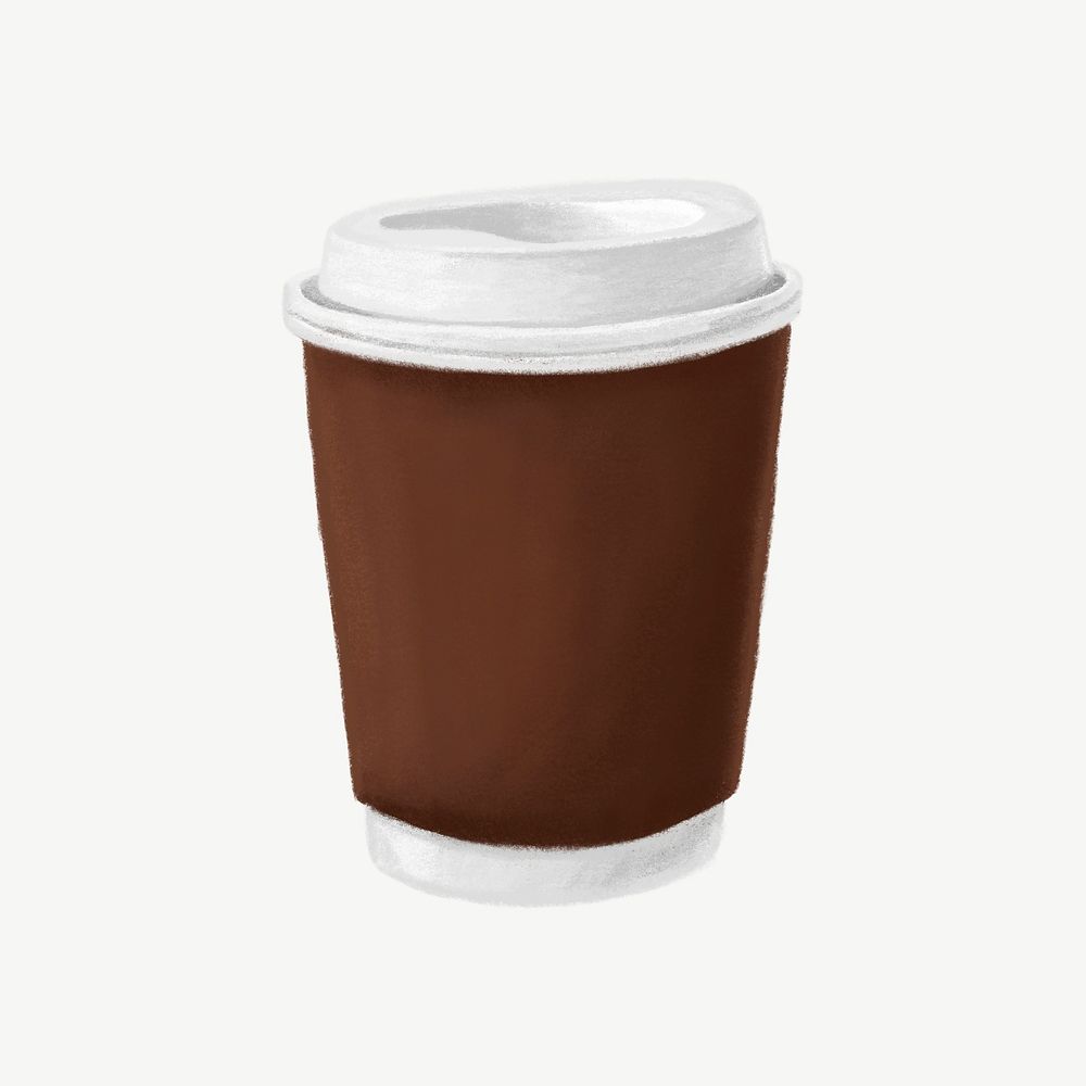 Coffee cup, aesthetic design element psd