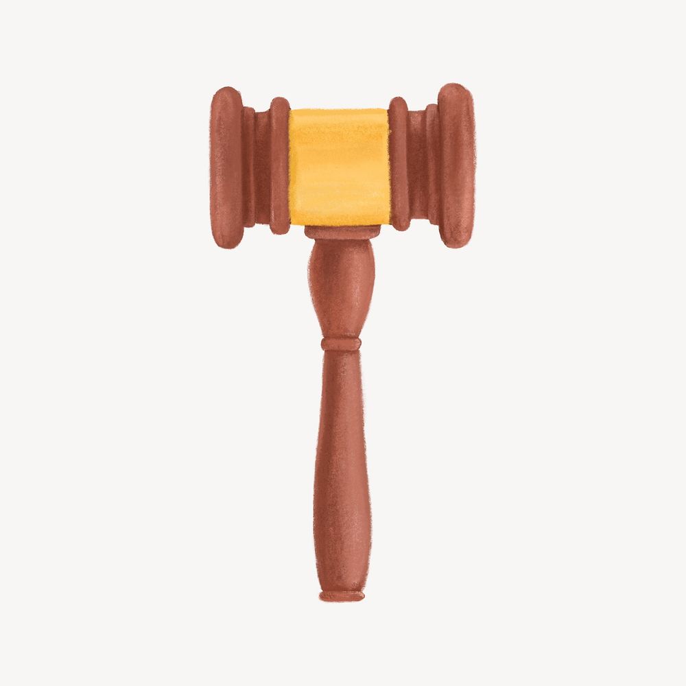 Judge gavel, aesthetic illustration Free Photo Illustration rawpixel