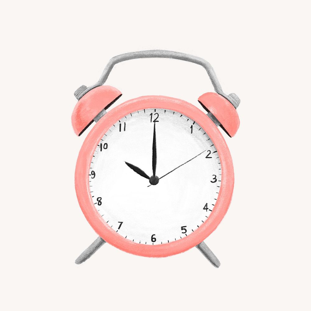 Alarm clock, aesthetic illustration