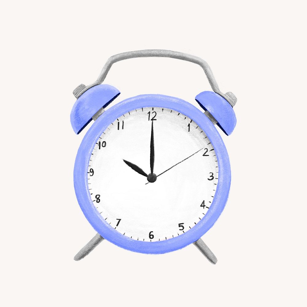 Alarm clock, aesthetic illustration