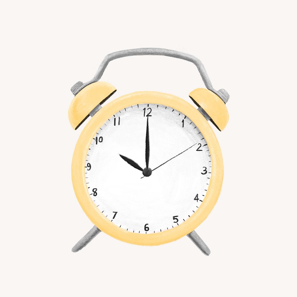 Alarm clock, aesthetic illustration Free Photo Illustration rawpixel