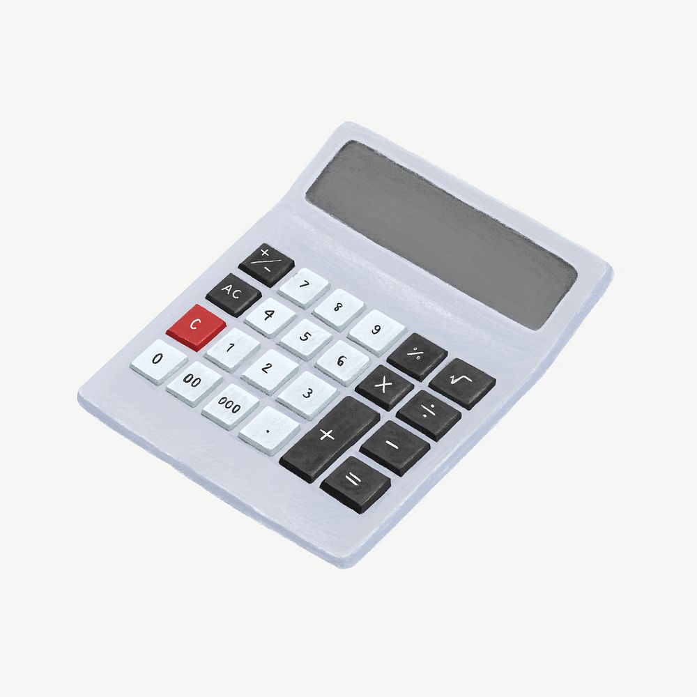 Calculator illustration, design element psd