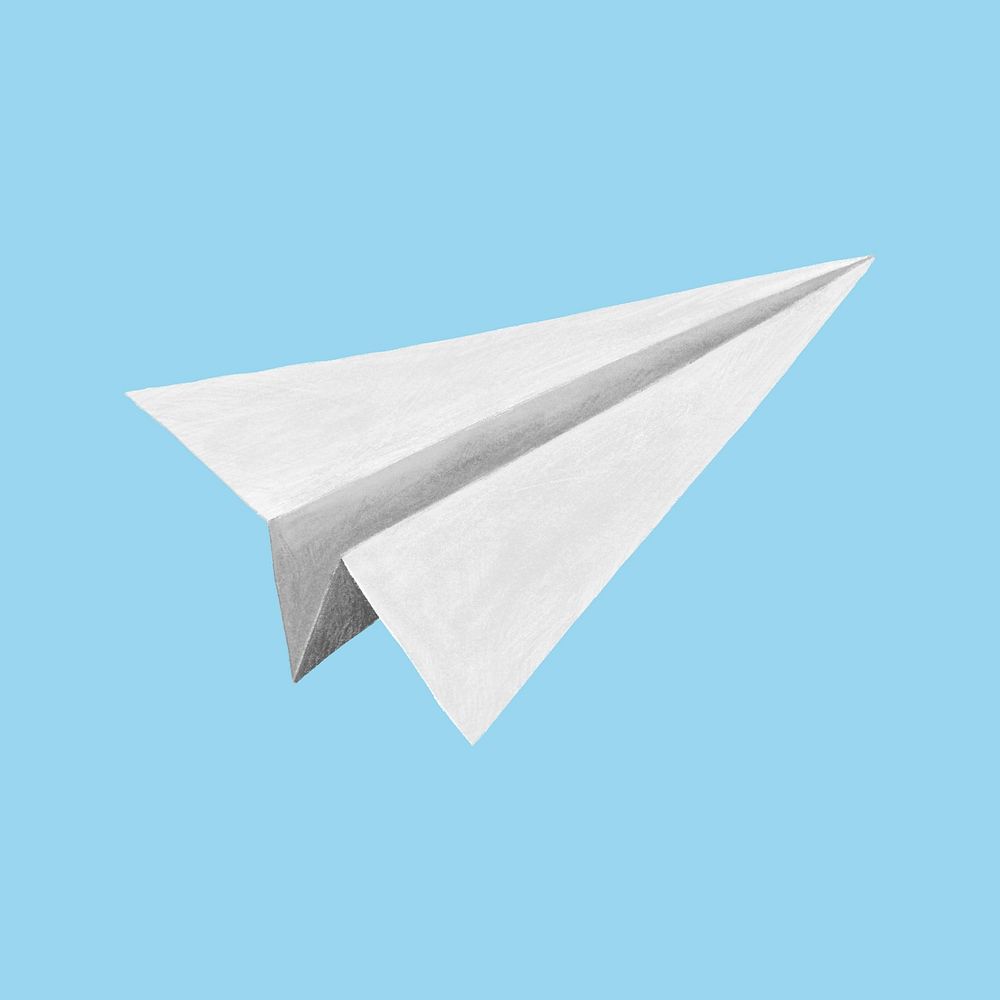 Paper plane, aesthetic illustration
