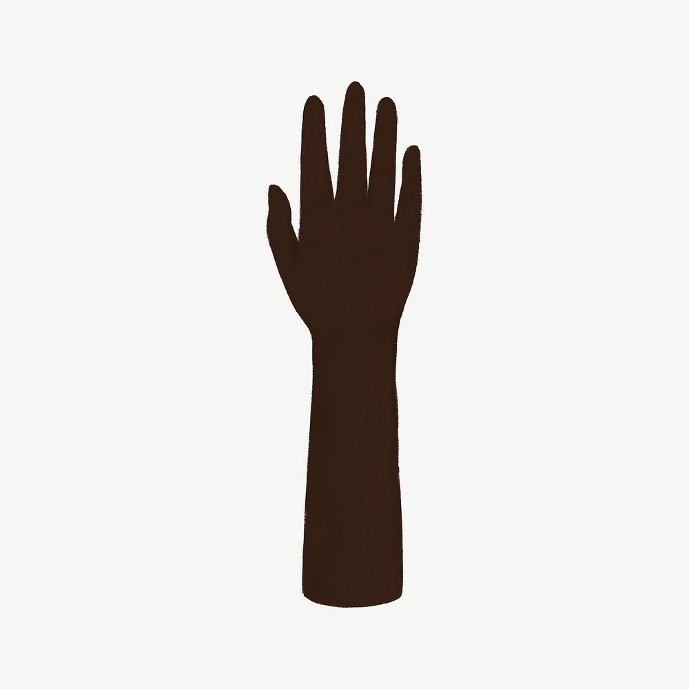 Man hand, African American, diversity psd