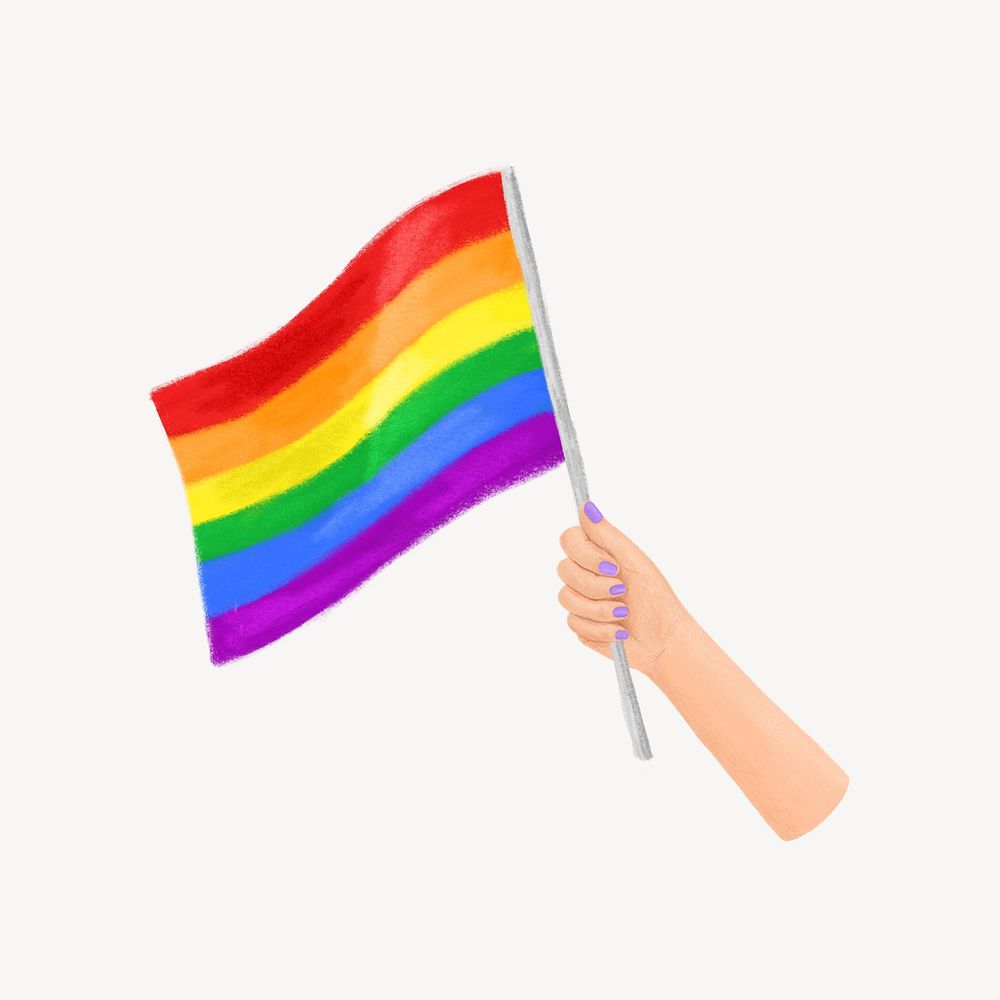 Pride flag, diversity illustration