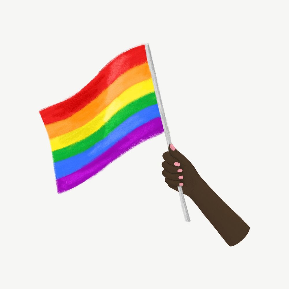 Pride flag, African American, diversity psd