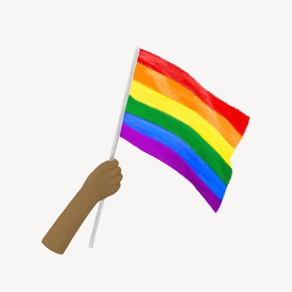 Pride flag, diversity illustration