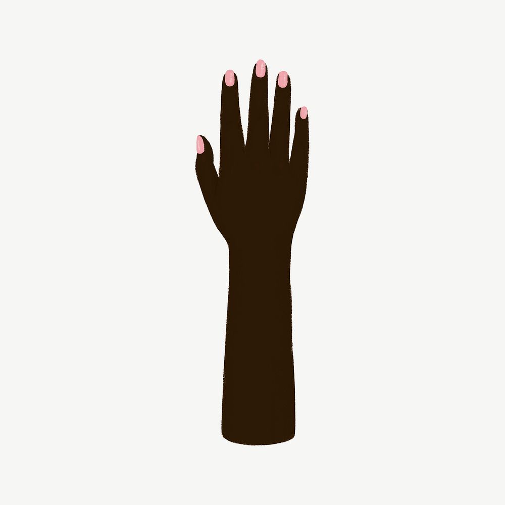 Woman hand, African American, diversity psd