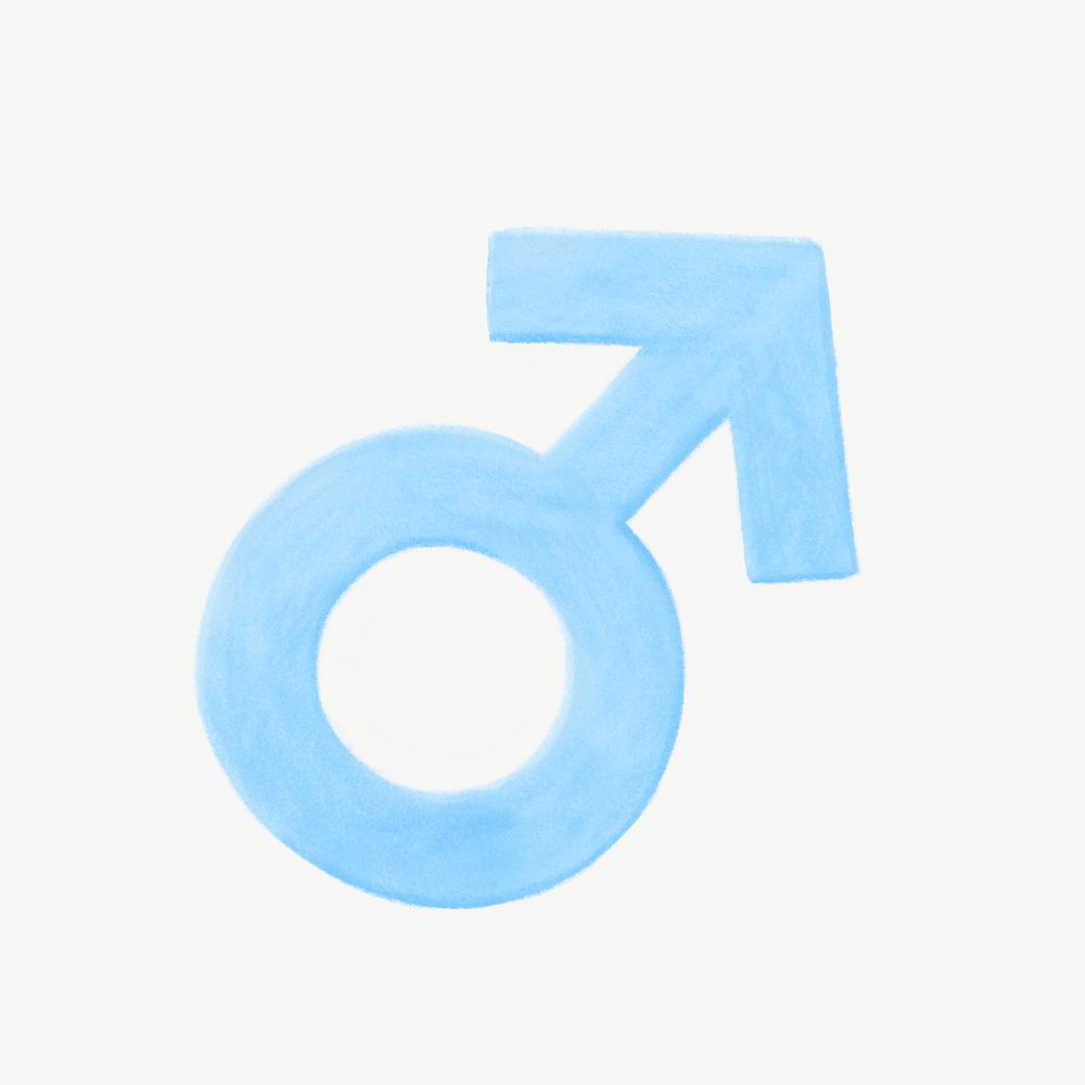 Male symbol illustration, design element psd