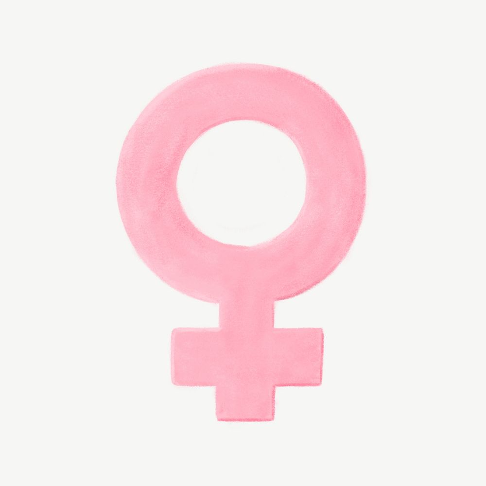 Woman symbol illustration, design element psd