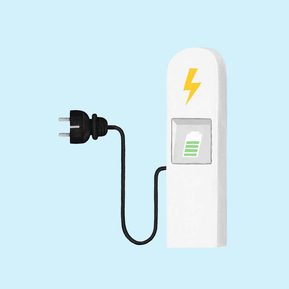 Electric charging environment illustration