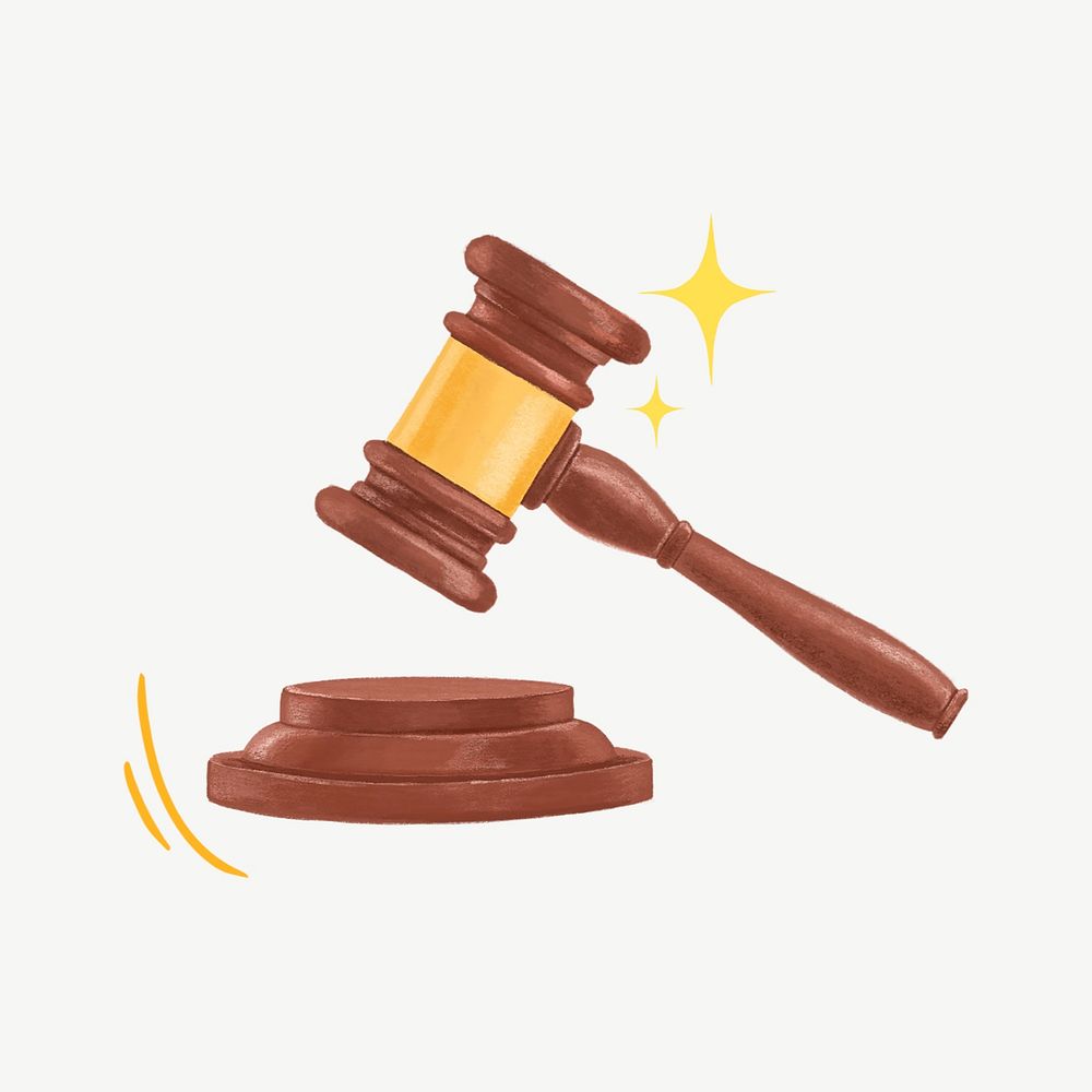 Law justice illustration, design element psd