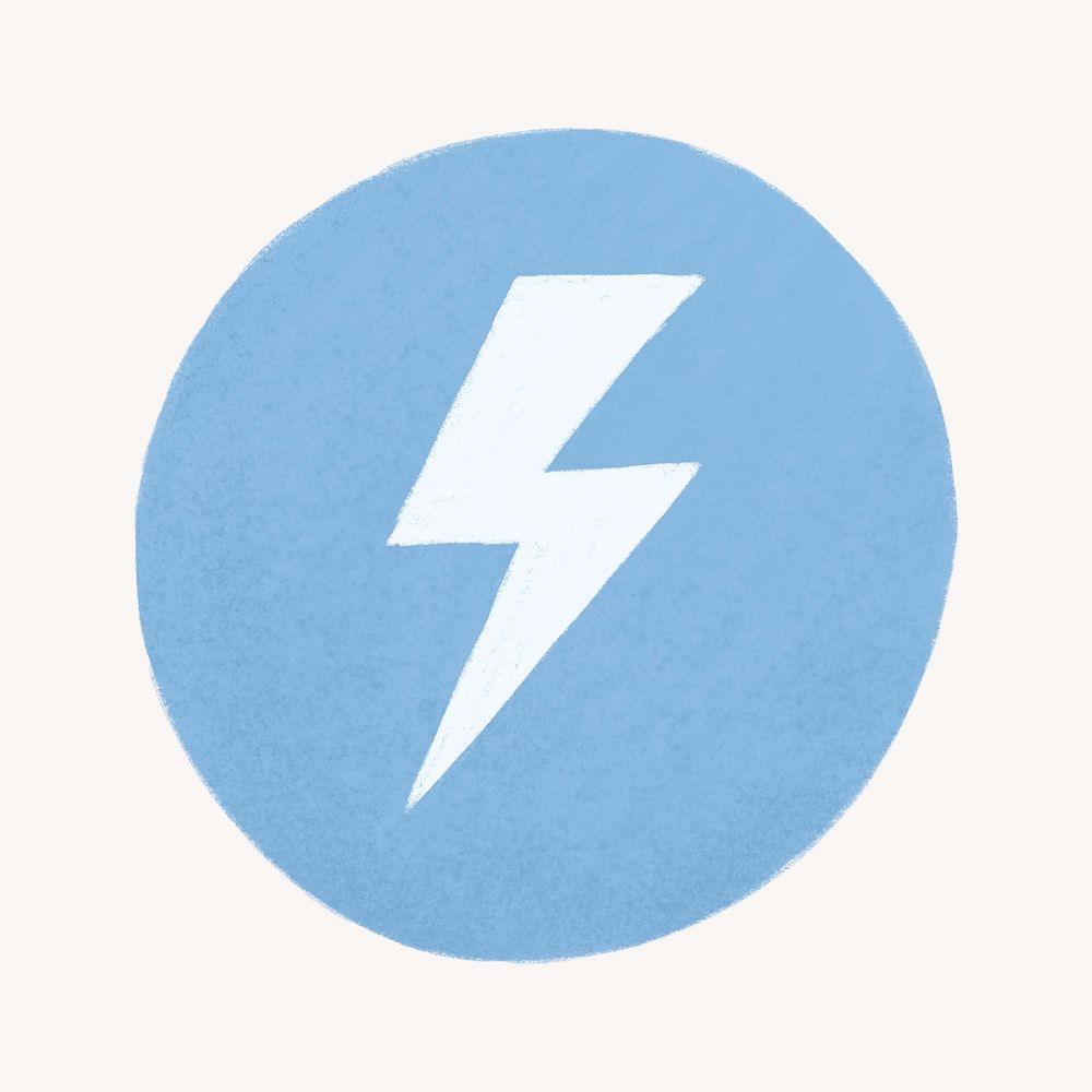 Electricity symbol, aesthetic illustration