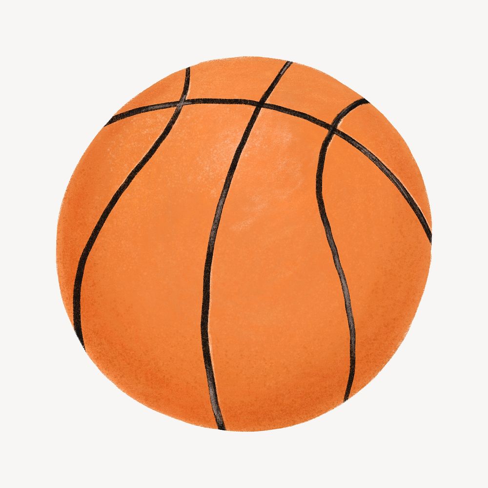 Basketball ball, aesthetic illustration