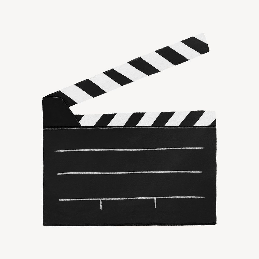 Film clapperboard, entertainment illustration