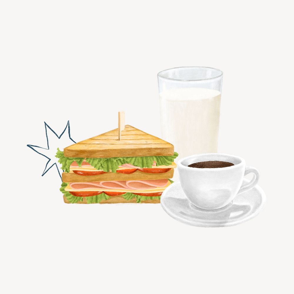 Lunch sandwich, aesthetic design resource