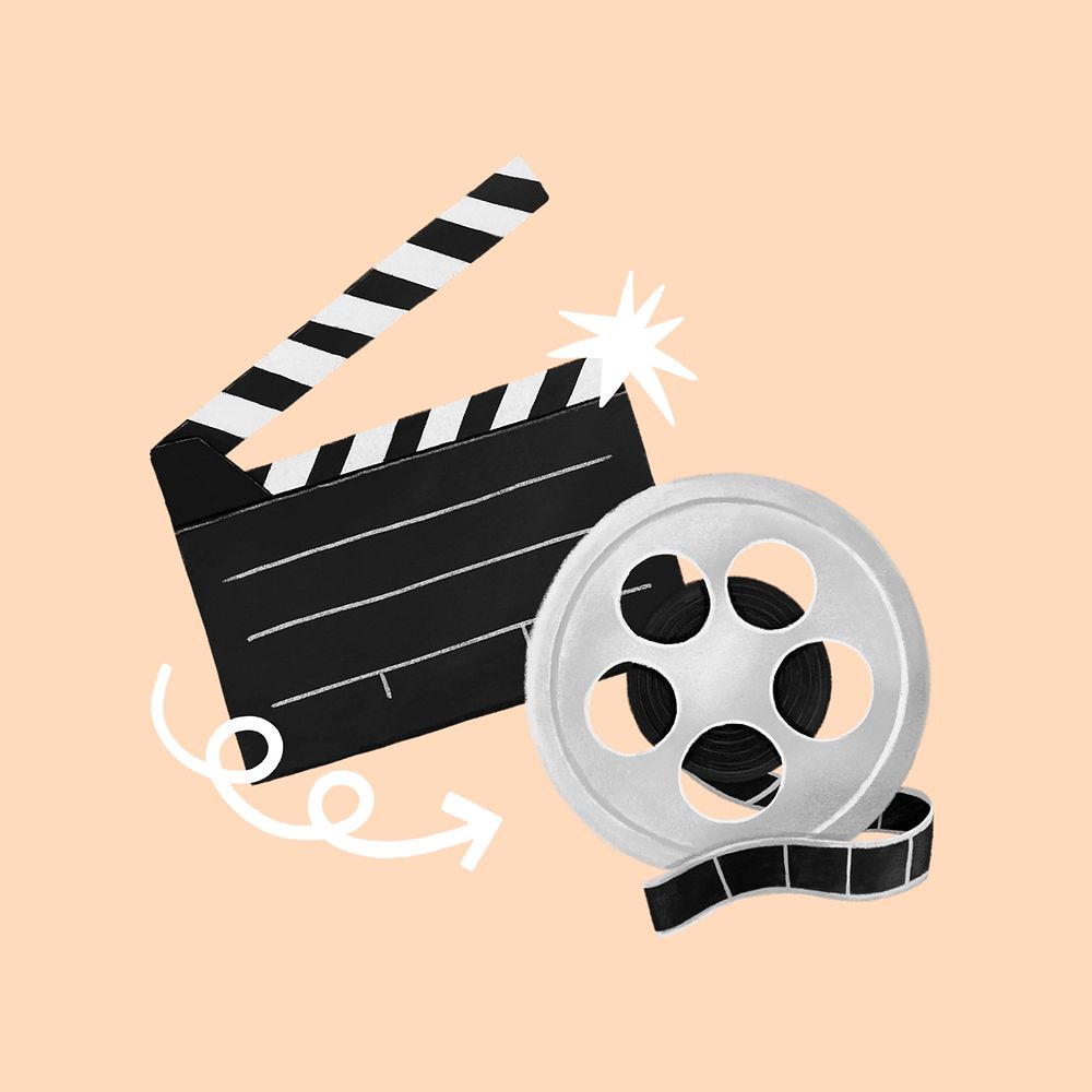 Movie entertainment, film design element psd
