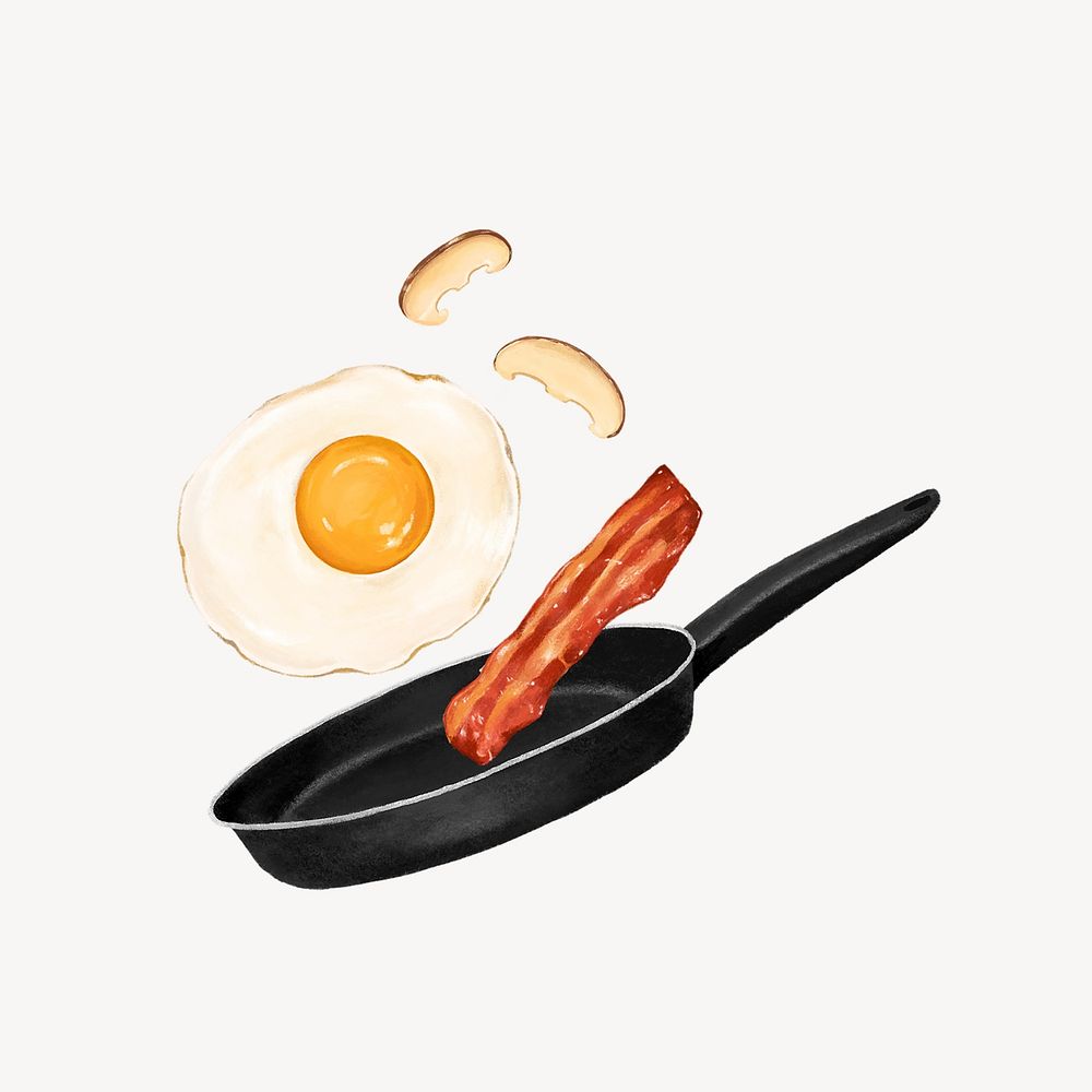 Cooking pan, aesthetic illustration