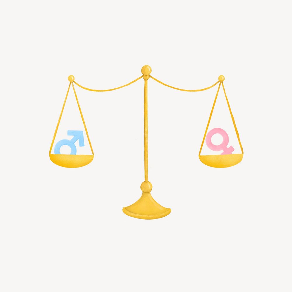 Gender equality, aesthetic illustration