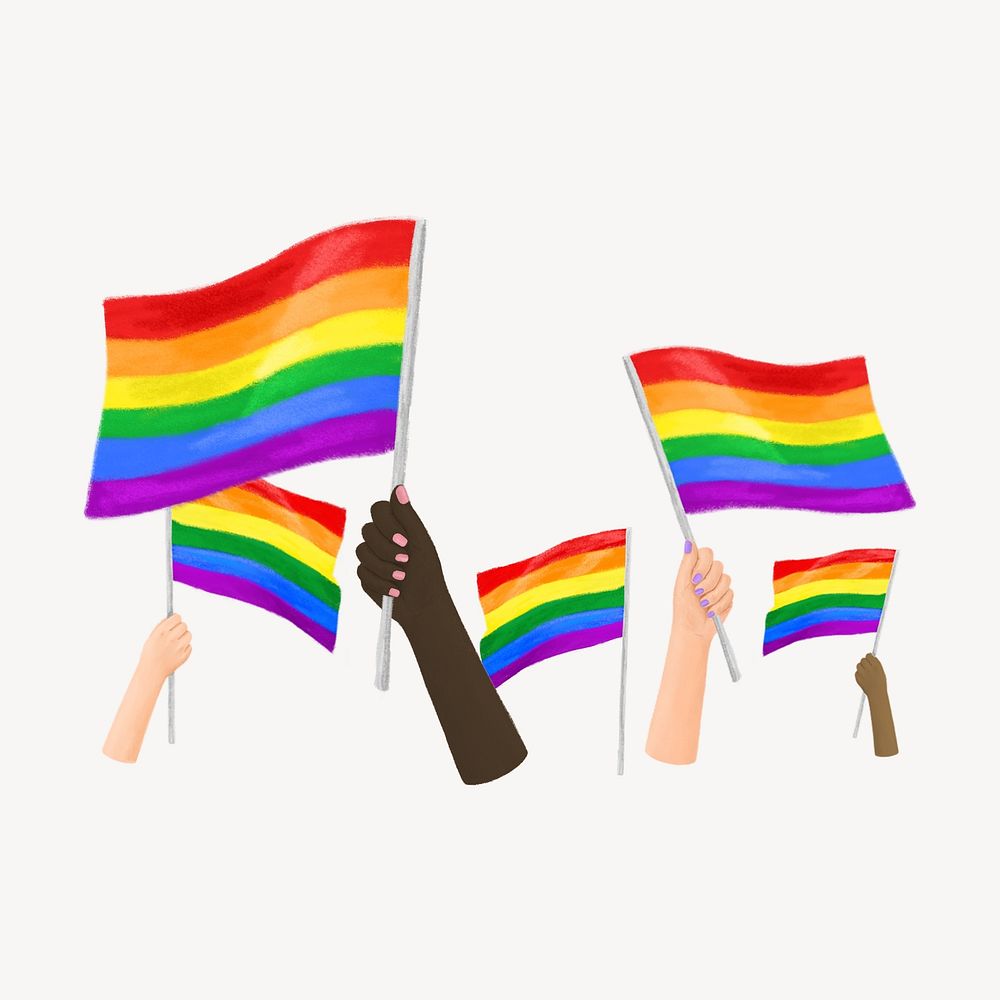 Pride protest, diversity illustration