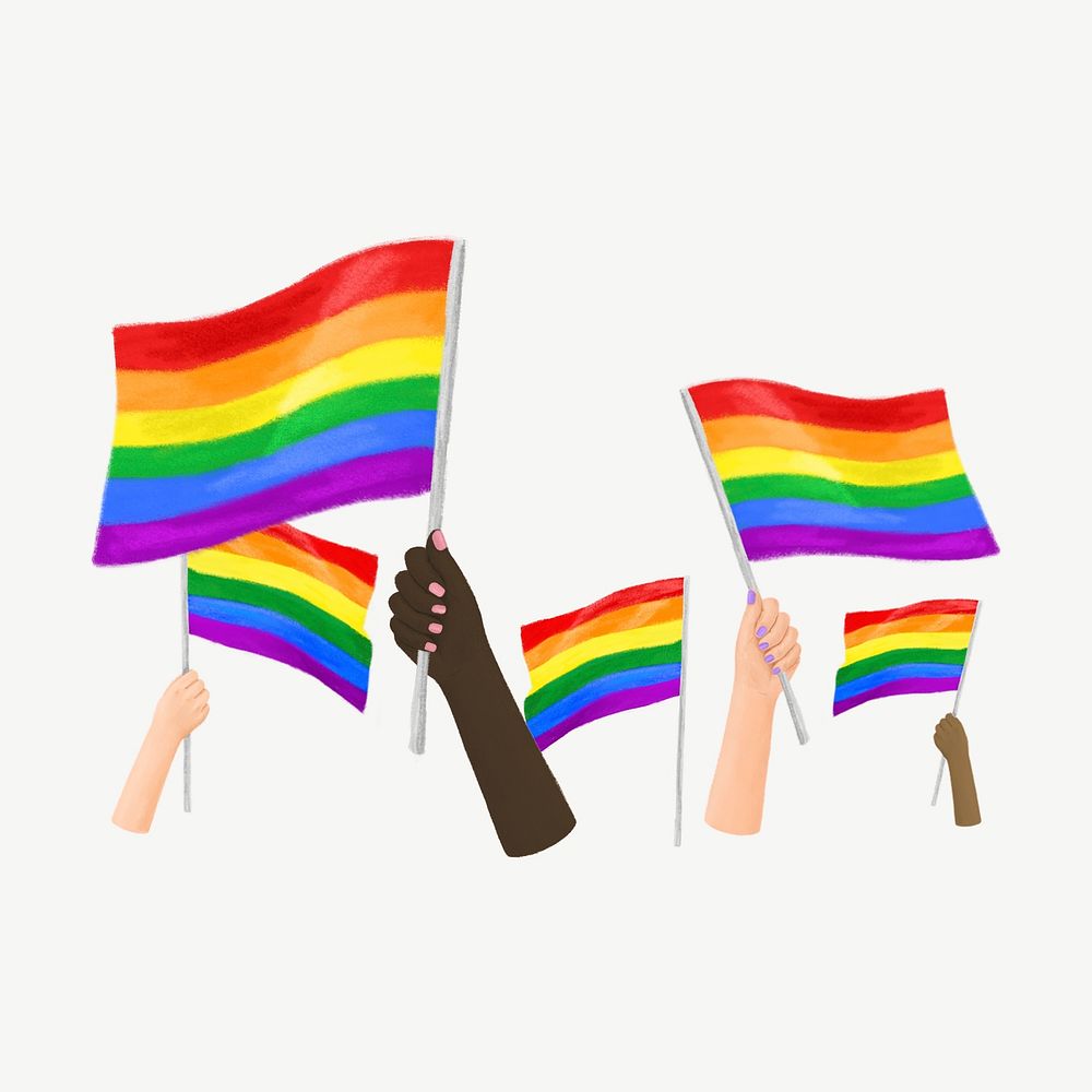 Pride protest, diversity design element psd psd