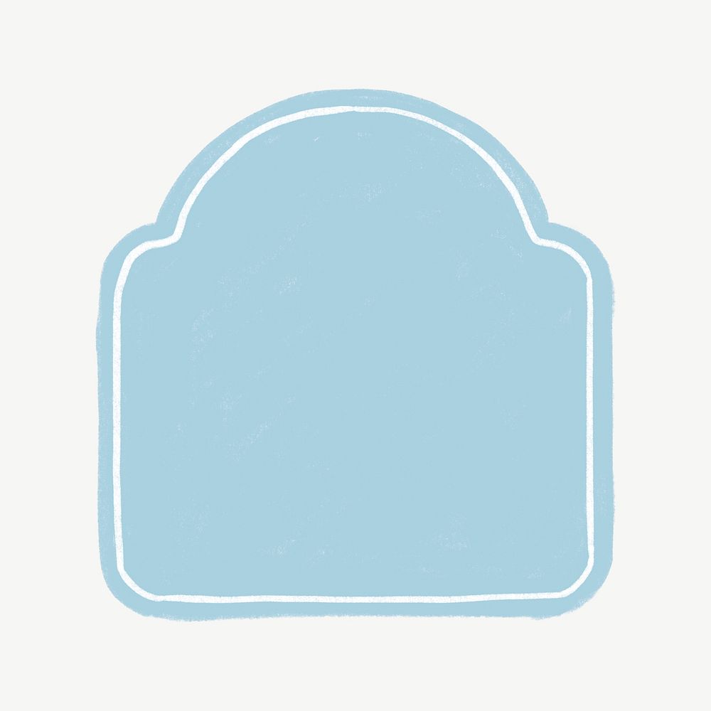 Blue badge illustration, design element psd