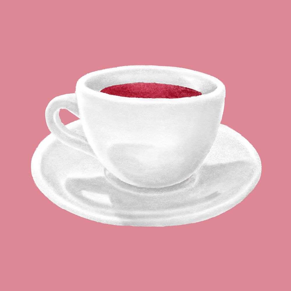 Red tea, aesthetic illustration