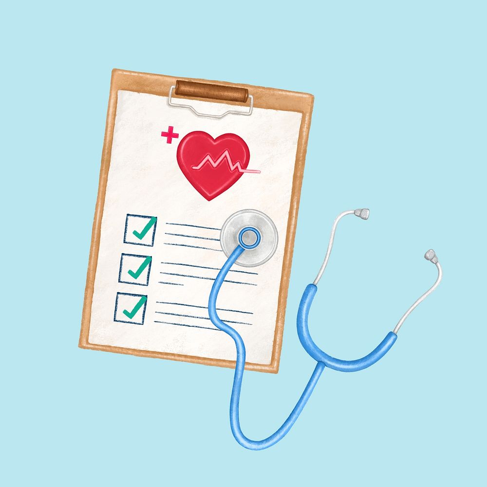 Health checkup aesthetic illustration background