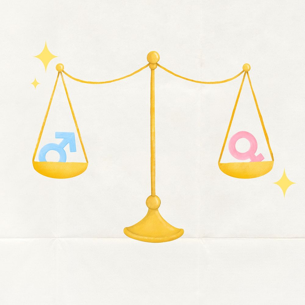 Gender justice rights aesthetic illustration background