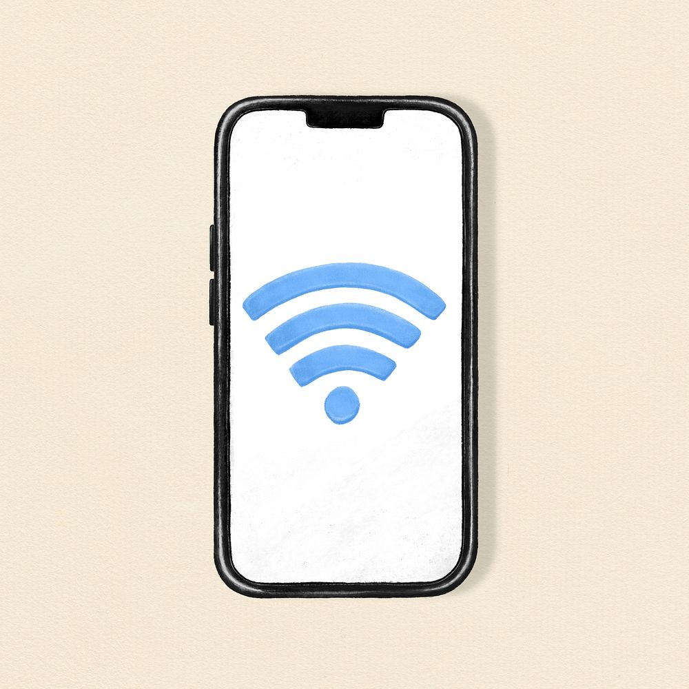 Phone internet wifi aesthetic illustration background