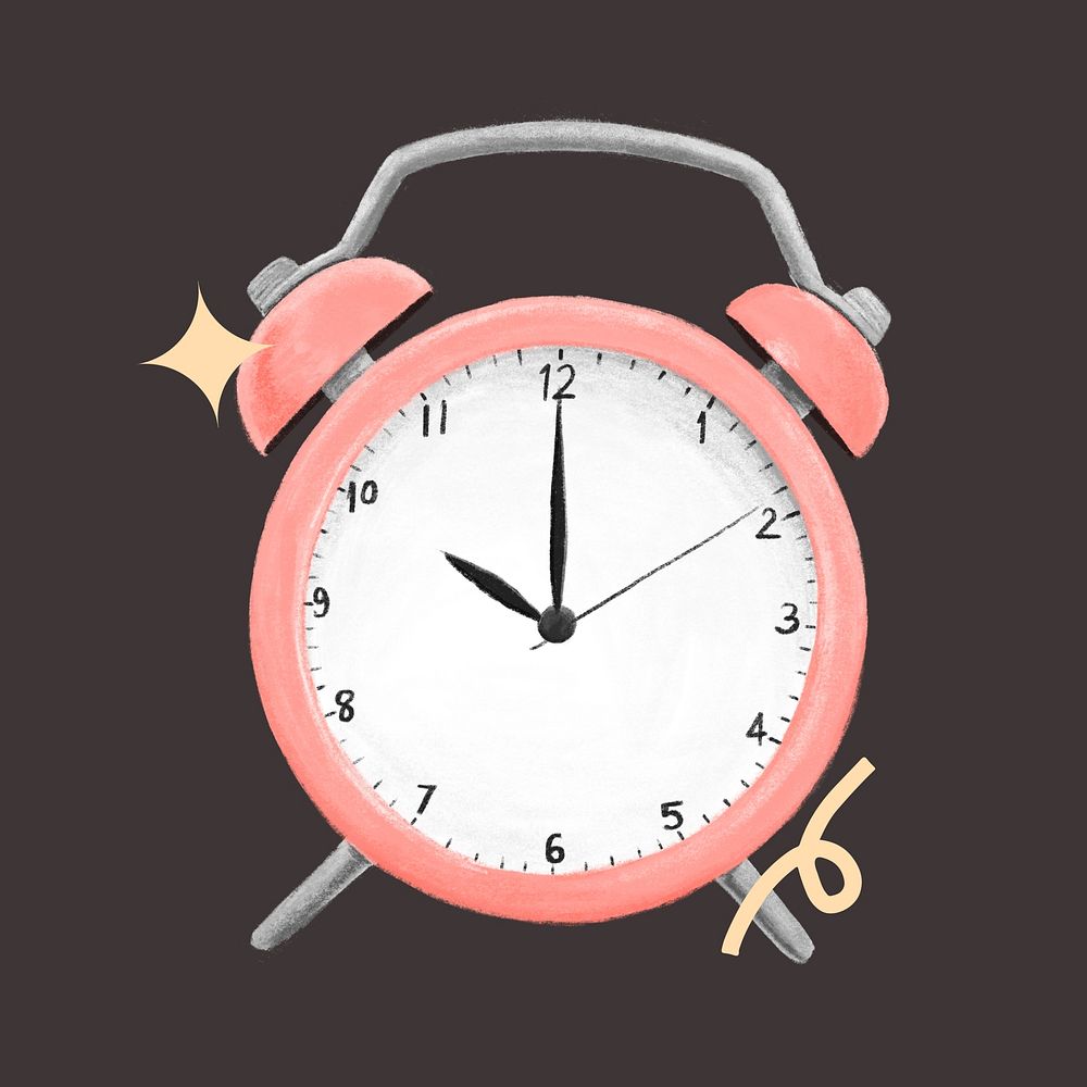 Time clock aesthetic illustration background